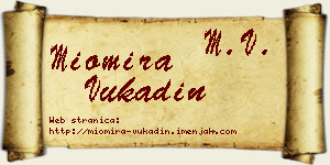 Miomira Vukadin vizit kartica